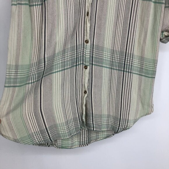 Universal Thread Goods Light Green Short Sleeve Plaid Button up Shirt M - Picture 6 of 15